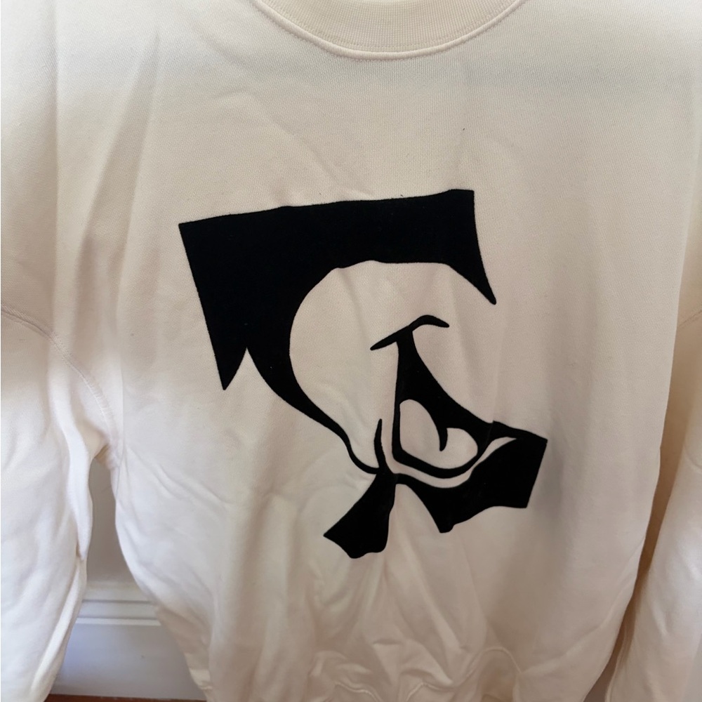Zara Cream sweatshirt with Black mickey graphic